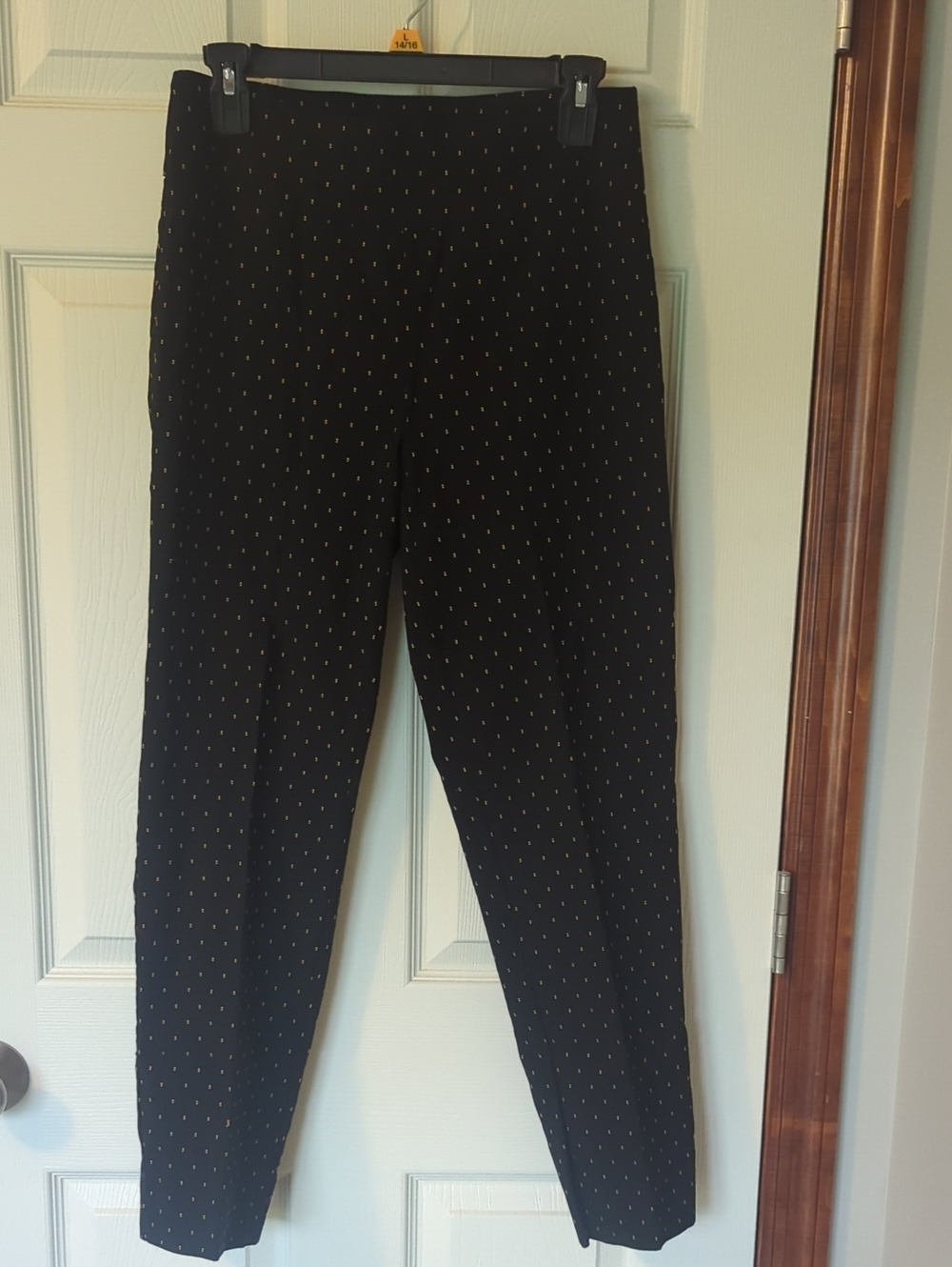 Zac & Rachel Black Skinny Pants with Gold Dot Detail